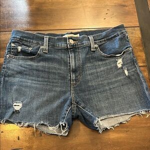 Levi's Blue Jean Shorts Distressed Cut-Off Style